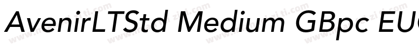 AvenirLTStd Medium GBpc EUC H字体转换